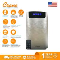 Crane 4-in-1 TRUE HEPA Cool & Warm Mist Humidifier UV Air Purifier & Aroma Diffuser (with REMOTE) for Cough Colds Flu & Sore Throat