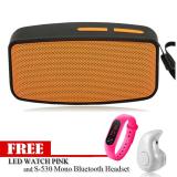 N10 Extreme Bluetooth FM Speaker With Free Led Bracelet Watch (Pink) and Free S-530 Mono Headset (White)