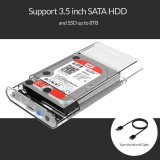 ORICO 3139U3 3.5 Inch SATA HDD USB 3.0 Micro B External Hard Drive Enclosure Storage Case(Transparent) - Intl August 2018 - 5 ORICO 3139U3 3.5 inch SATA HDD USB 3.0 Micro B External Hard Drive Enclosure Storage Case(Transparent) - intl - 5