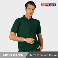 Active Life Premium Mens Polo Shirt (Honeycomb) - Moss Green