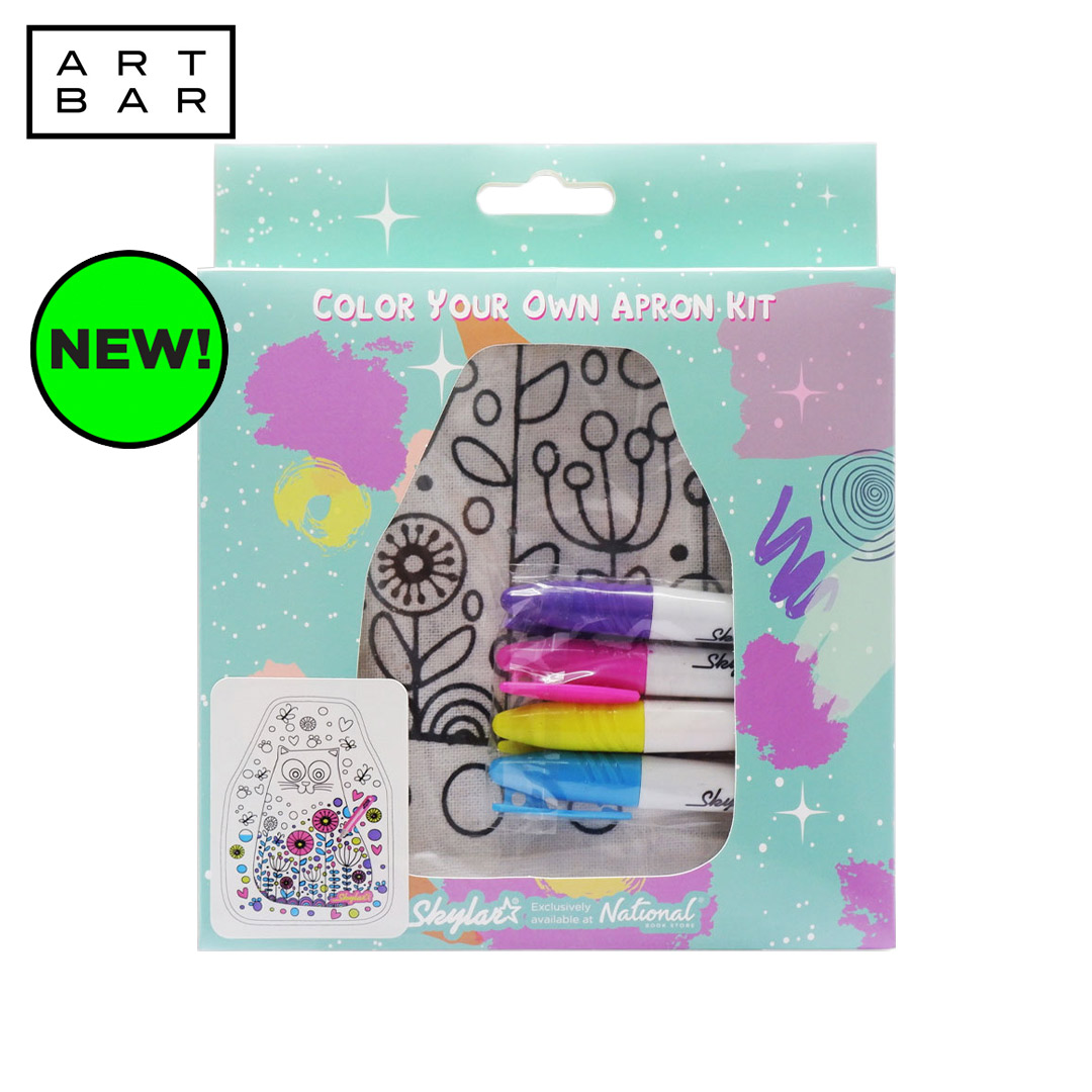 Skylar Diy Apron Kit Ap-001 with Color Pen Cat - Art Bar