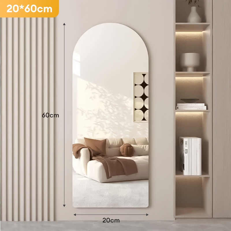 HD Body Wall Mirror Acrylic Mirror Self-adhesive Mirror DIY Living Room Bathroom Home Arch Acrylic Mirror Home HD Acrylic Wall Mirror Full Body Mirror Wall Mirror