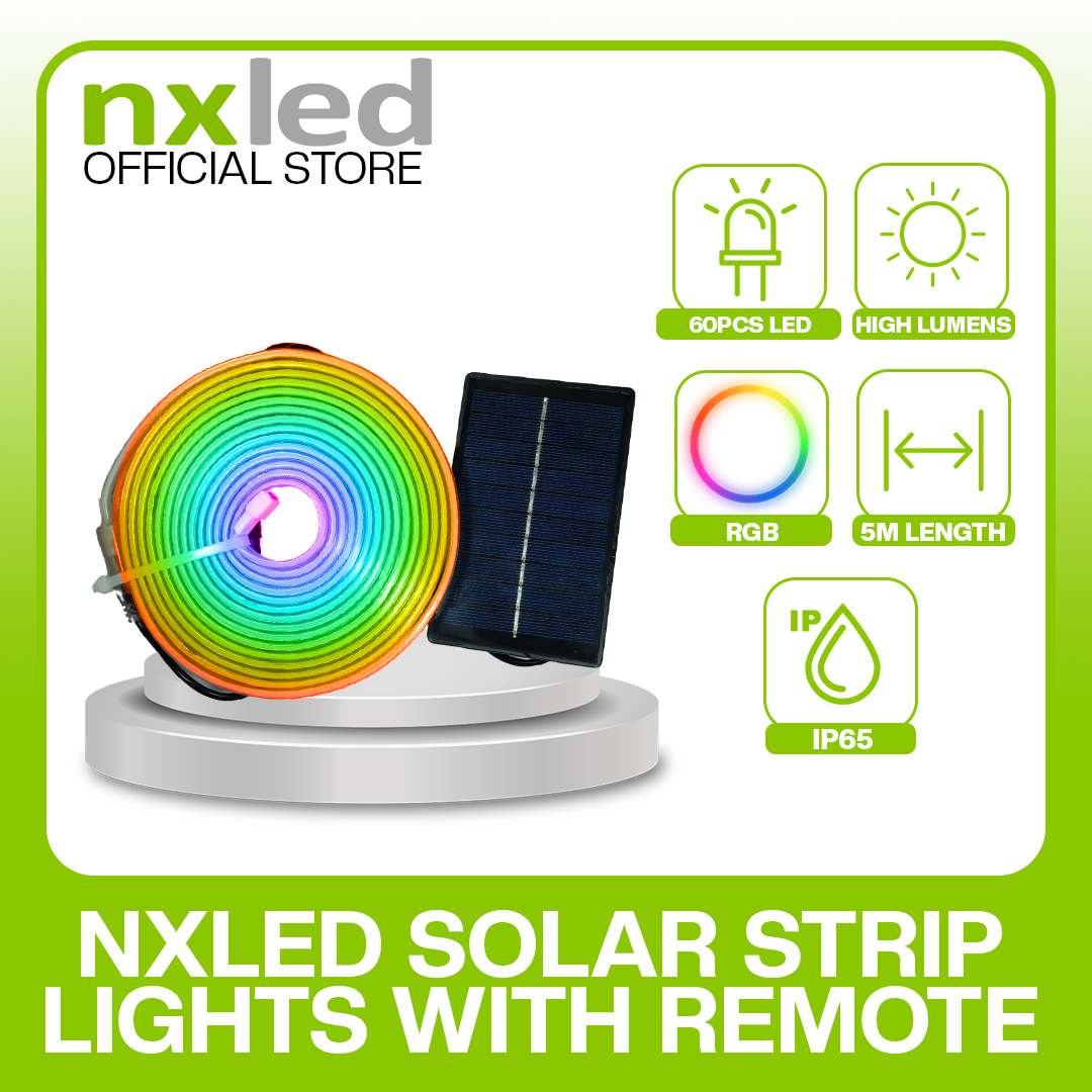 Nxled SOLAR STRIP LIGHT- Outdoor light -led strip light -flexible light strip with remote-High LUMENS -ANX-N5RGB
