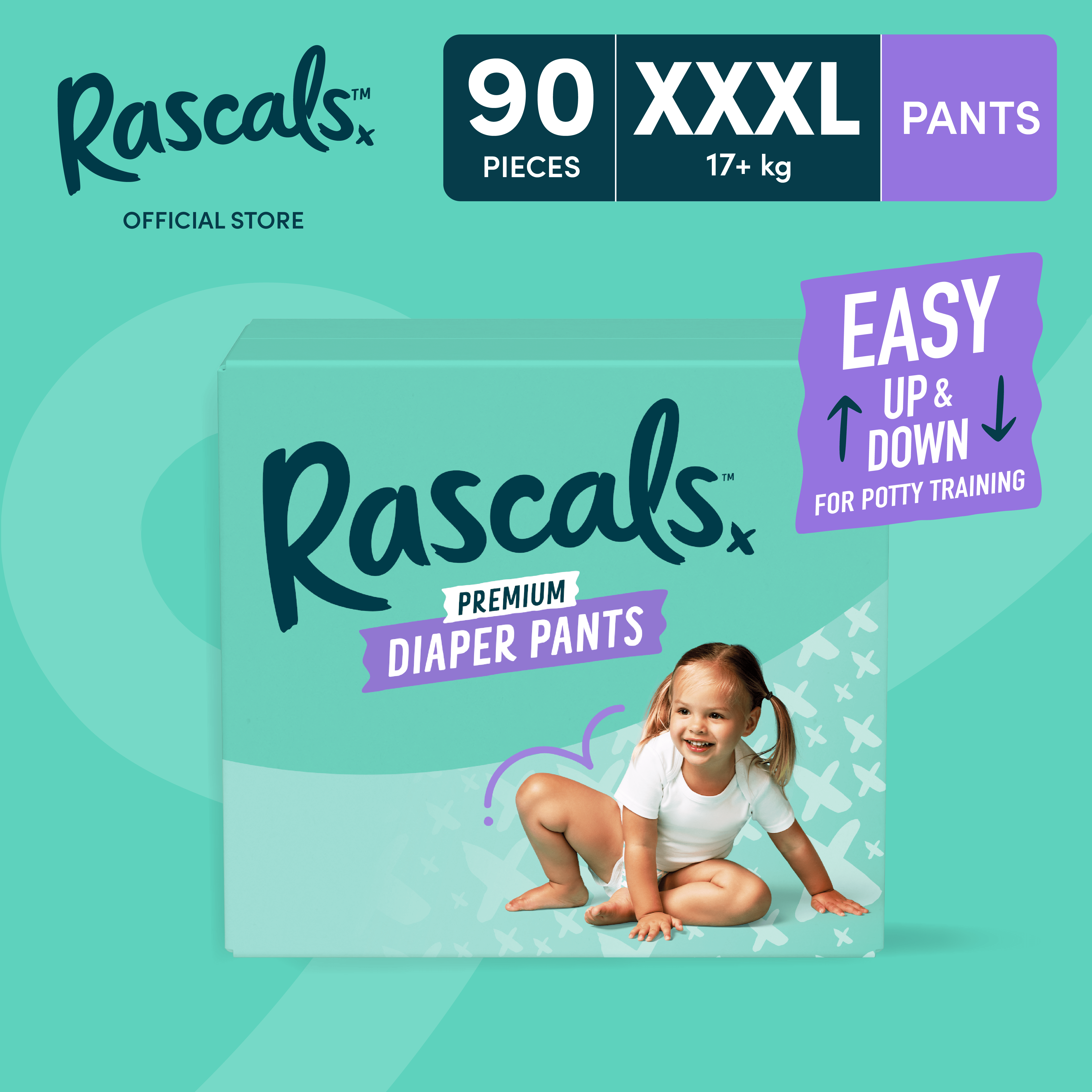 RASCALS Pants Super Jumbo Box XXXL - 30 pcs x 3 (90 pcs)