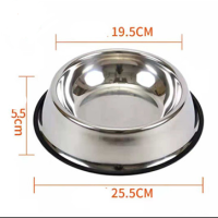 Pet New Land .Dog Bowl Stainless Pet Cat Dog Food Bowl Water Bowl Multipurpose Dog Bowl Non-slip Durable Bowl Pet Accessories