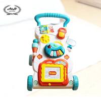 Baby Push Walker Toddler Trolley Sit-to-Stand Walker for Kids Early Learning Educational Musical