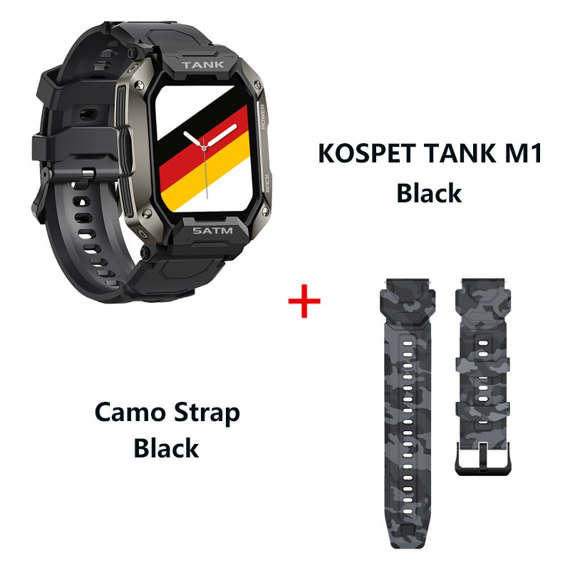 KOSPET TANK M1 Rugged Outdoor Men Smart Watch Blood Pressure 5ATM