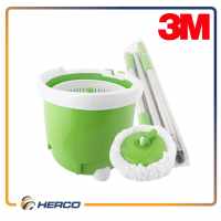 3M Scotch Brite Green Single Spin Mop Compact / Clean / 100% Microfiber Single bucket for washing and drying for any types of floor wet and dry application excellent in picking up hair and dust clean high ceilings and walls