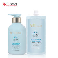 Shawill NIACINAMIDE Body Lotion Whitening & Firming Fragrance Body lotion Sunscreen body lotion SPF35+PA+++ Refills Travel portable 400ML S8016/S8018/S8020/S8022