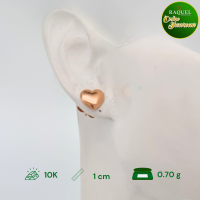 10k Pawnable Heart Gold Earrings