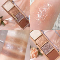 SHEGLAM Pocket Eyeshadow Palette Brown 4 Color Waterproof Long-Lasting Eyeshadow Palette Make Up
