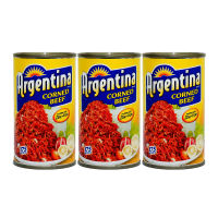 Argentina Corned Beef - 100% Pure Beef High Protein Halal Certified 175g - Pack of 3