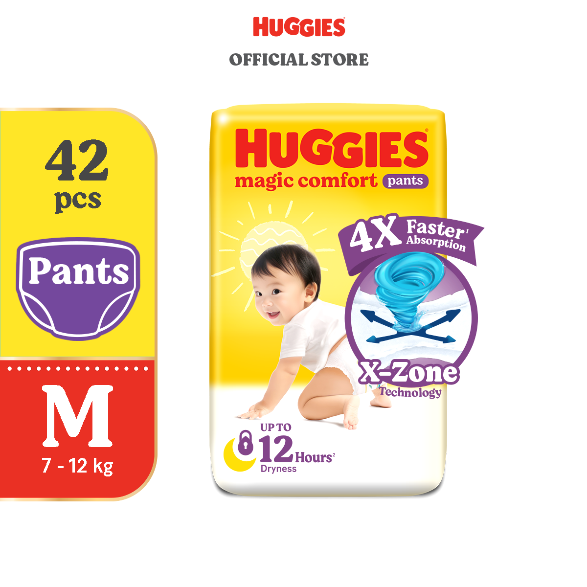 Huggies Magic Comfort Pants Medium - 42 pcs