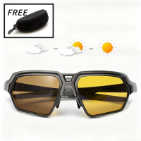 【GIAUSA】Night Vision Glasses Clear Vision Photochromic Fishing driving Bike Eyeglasses Safe Driving Blocks High Beams Day And Night Shades Fashion Vintage Original Goggles S1311