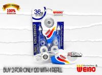 WEIBO Correction Tape 36 M With FREE 4 Refills -  2 Sets