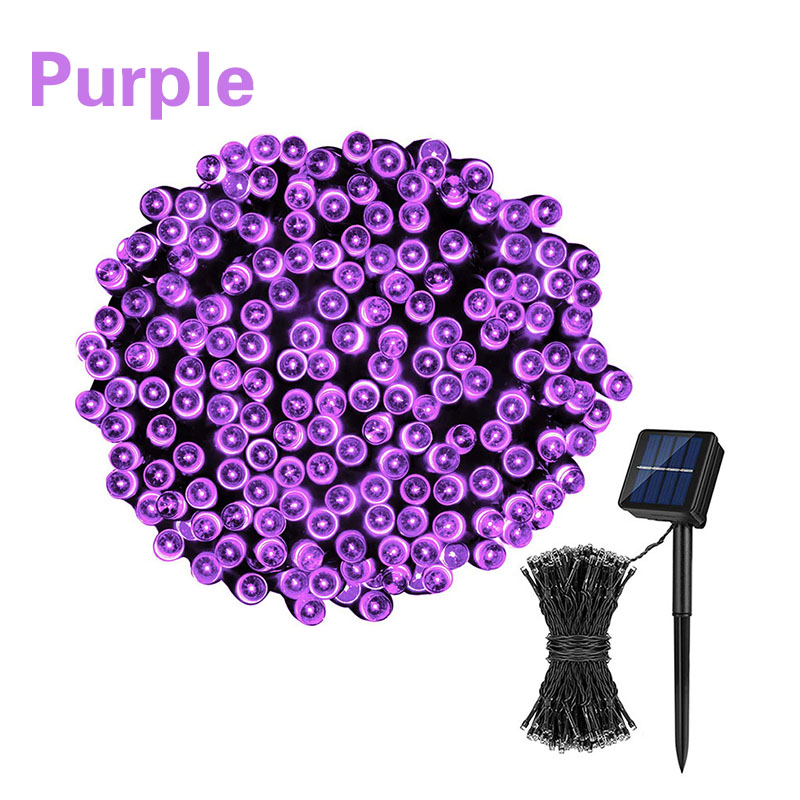 2PCS Christmas Lights Solar Outdoor Waterproof 12m 100LED Decoration Buy 1 Take 1 Garden Curtain String Fairy Light