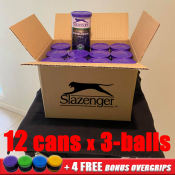 SLAZENGER Wimbledon Tennis Balls - 12 cans, Official Ball