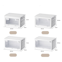 NEARER 120L Foldable Storage Box with Lid Large Capacity Multipurpose Stackable Organizers Wardrobe storage Plastic With Lid Adjustable Garments Storage