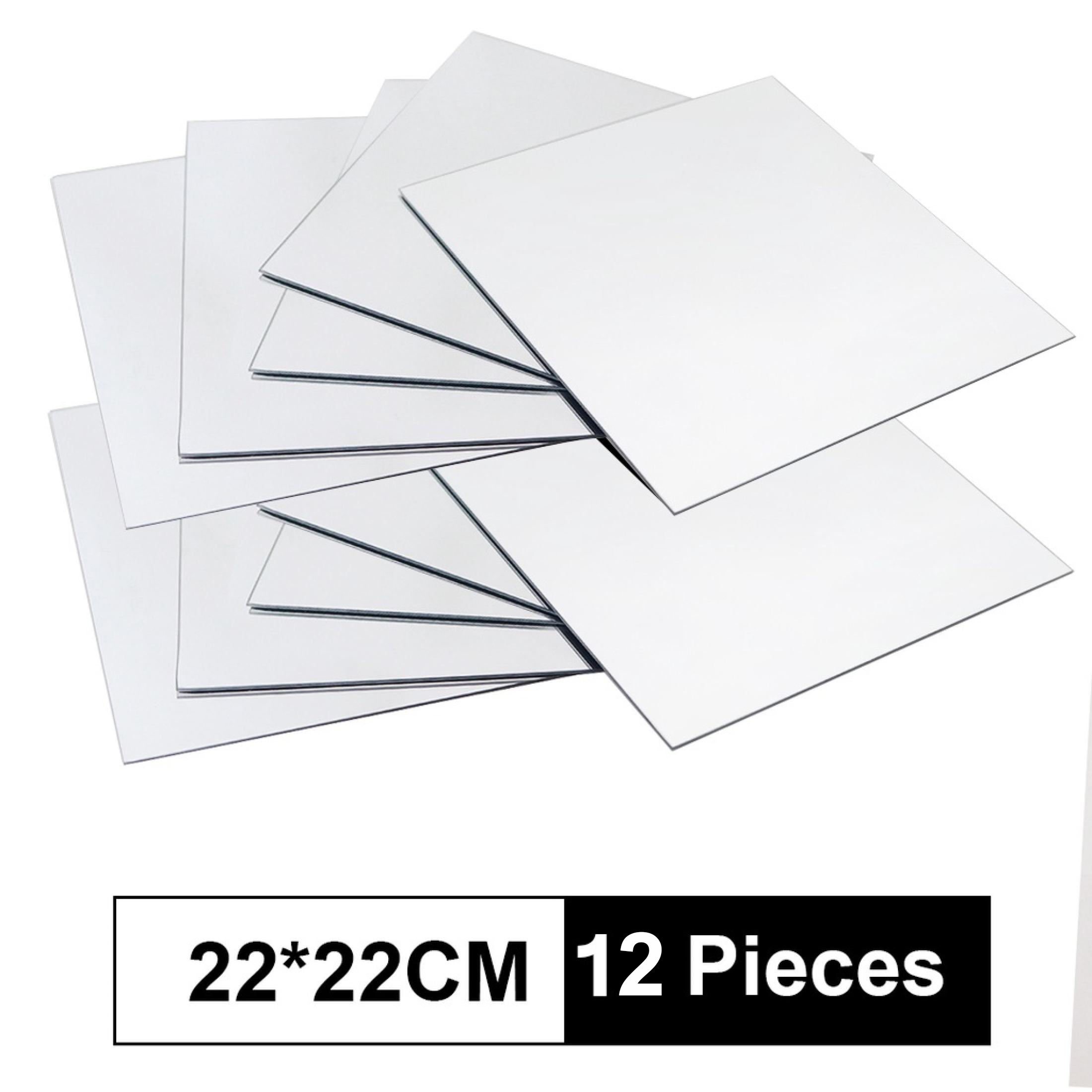 HD Square Wall Glass Paste Mirror Full Body Dress Mirror Fitting DIY Mirror Sticker Self-Adhesive For Living Room/Bedroom/Bathroom