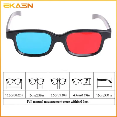 Black Frame Universal 3D Plastic Glasses/Oculos/Red Blue Cyan 3D Glasses Glass Anaglyph 3D Movie Game DVD Vision/cinema