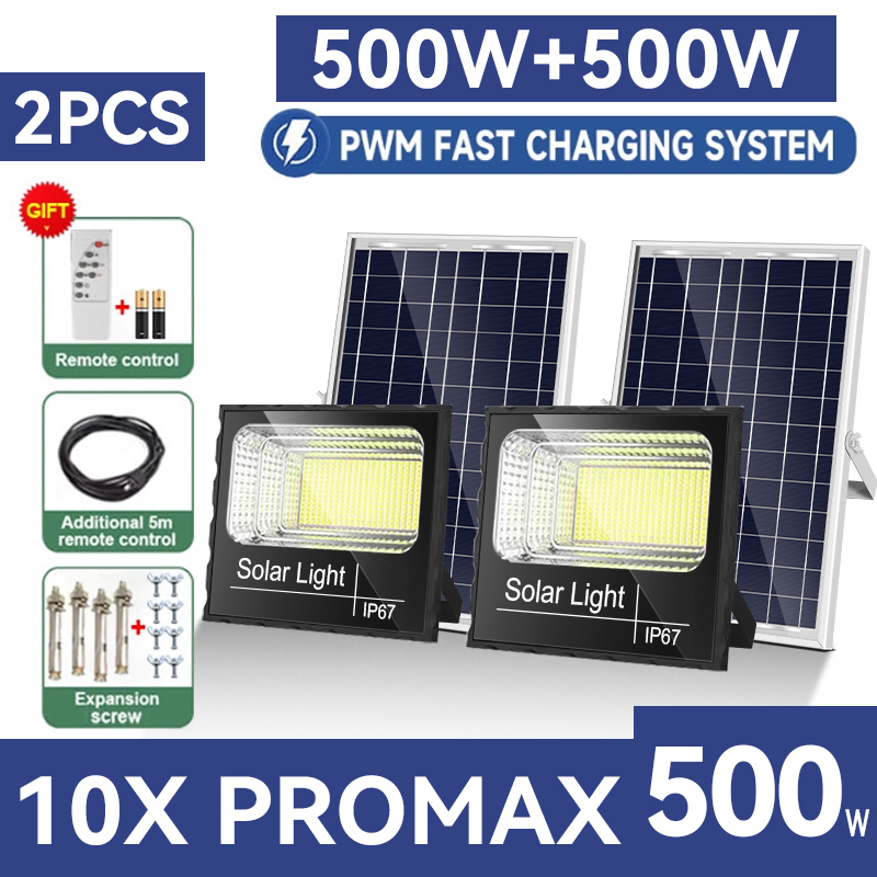 100k+ salses solar flood light street lamp with solar panel outdoor waterproof IP68 YESQ original LED light automatic