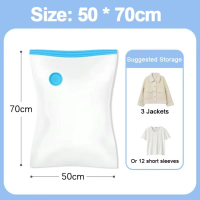 17 MILE 5pcs Vacuum Storage Bags Travel Reusable Organizers Vacuum seal bags for clothing Storage Compressed