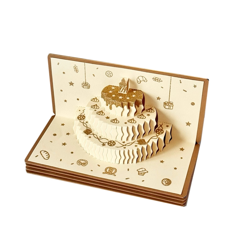 3D Birthday Cake Red Envelope Creative Card Cash Holder Lucky Money Envelope For GF kid‘s Birthday Lucky Money Gift