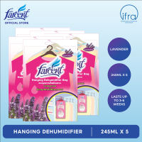 Farcent Hanging Dehumidifier Bag - Lavender Set of 5 (245ml each)