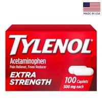Tylenol Extra Strength 100 Caplets EXP Mar 2029 Strength Pain Relief Pills Acetaminophen 500mg Caplets Pain Reliever and Fever Reducer Medicine for Headache Backache Toothache & Minor Arthritis 100 Count Bottle