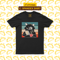 Printaco C. Spandex Shirt: Black Cat Coffee