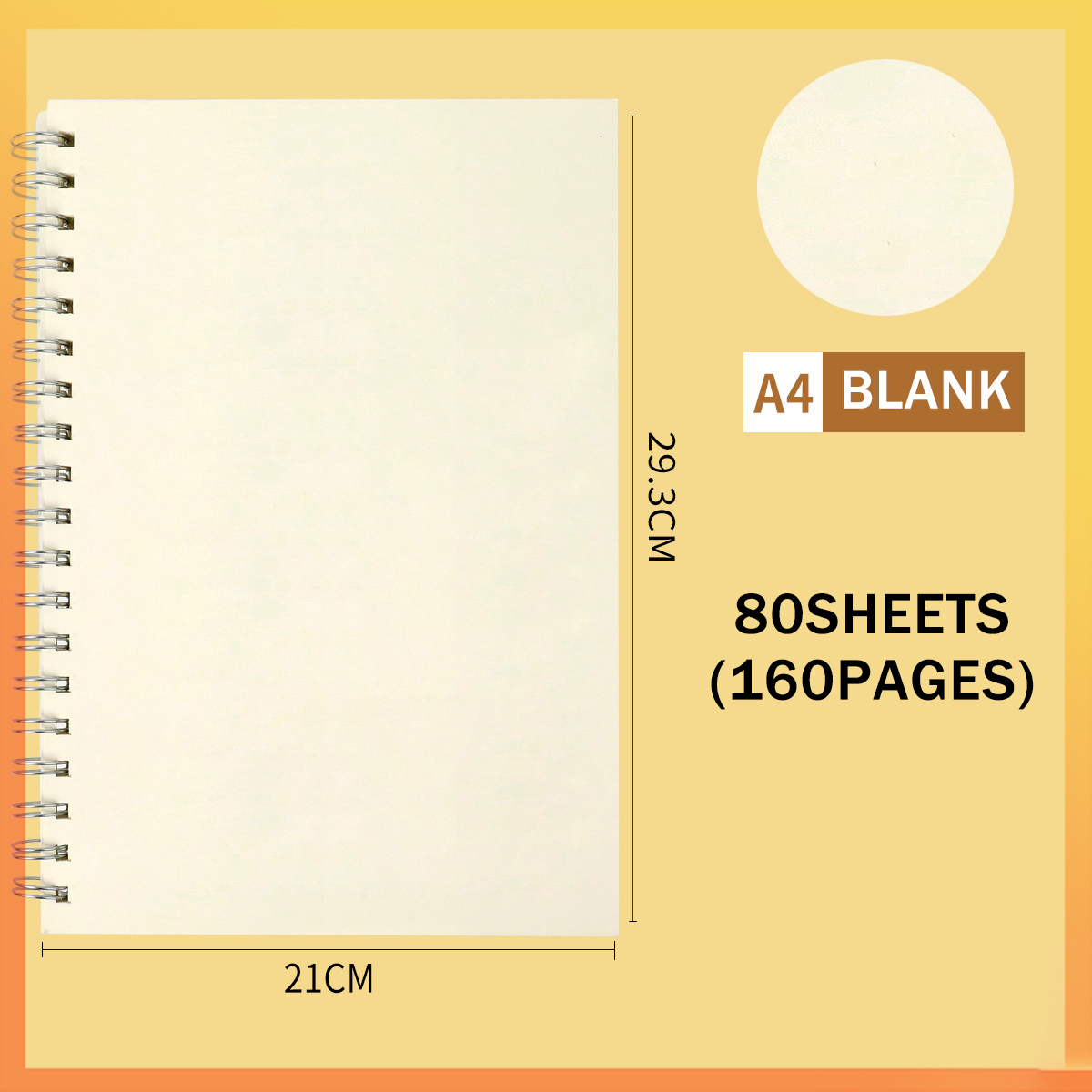 A6 A5 B5 A4 Coil Notebook 160pages Notebook Grid/Line/Blank Spiral Notebooks Sketch Book Stationery