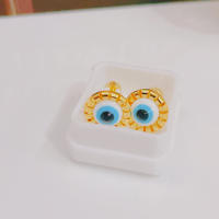 【FIONA】Fashion Stainless Steel Evil Eyes Earrings Accessories For Unisex WB17#