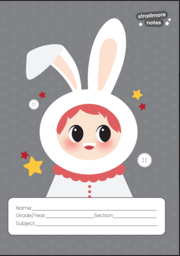 Stradmore Writing Notebook Missy-Grade School High Quality with plastic cover