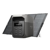 EcoFlow Portable Power Station DELTA 3 Max with Solar Panel 2048Wh LiFePO4 Battery Solar Generator 2400W Output Ultra-Fast 0-80% Charging in 1.13 Hr Home Backup