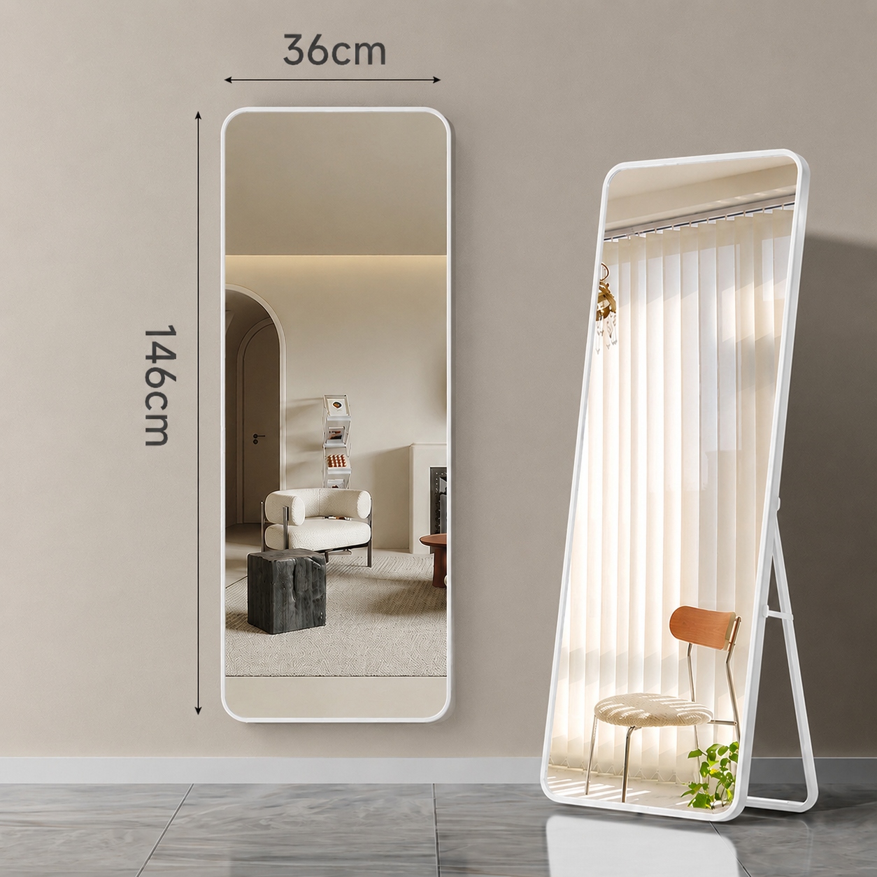Goldstar Full Body Mirror With Stand /Whole Body Mirror With Stand Mirror Whole Body Wall Mirror With Frame Bathroom Bedroom Changing Room Framed Dressing Mirror Full Length Mirror