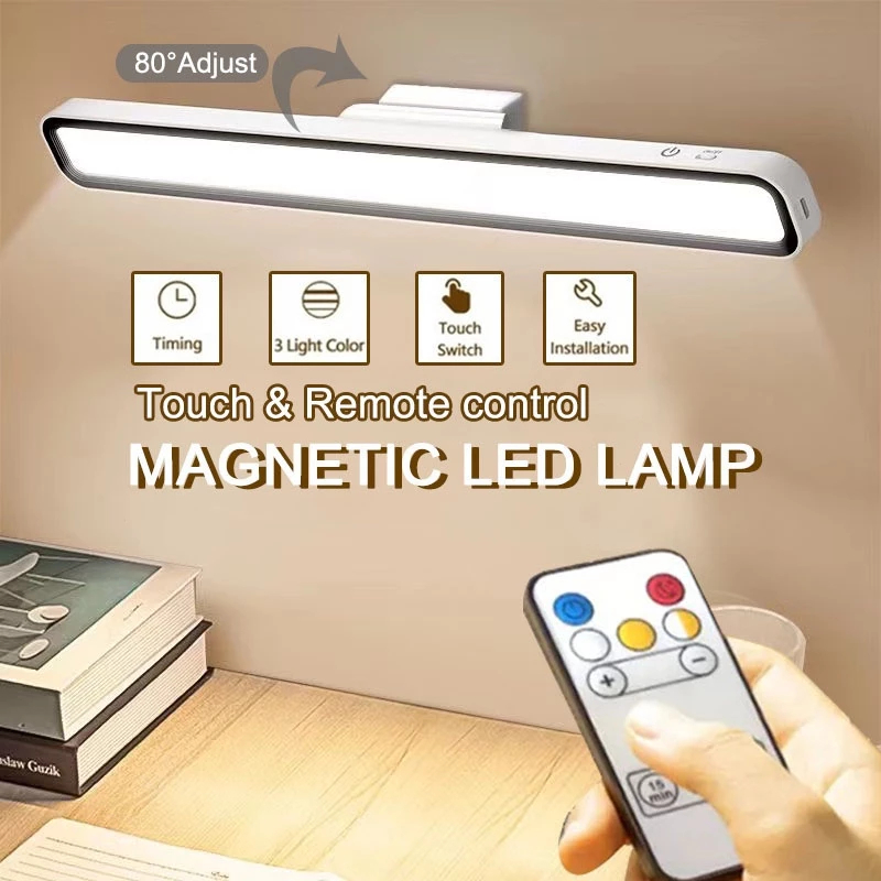 CATOO Magnetic Hanging LED Table Lamp Chargeable Stepless Dimming Desk Lamp Cabinet Light Night Light
