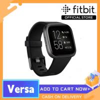 Original Fitbit Versa Health and Fitness Smartwatch Sports Watch with Heart Rate Sleep Swim Tracking Watch For Men And Women Couple Watches One Size (S L Bands Included)