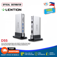 LENTION D55 10-in-1 USB-C Docking Station with 100W Power Delivery HDMI VGA Ethernet Card Reader USB 3.0 and Audio Port Compatible with USB-C Tablets and Phones MacBook 12″ iPad Samsung Galaxy S9/S8/Note Series Lumia 950/950 XL Nexus 5X/6P On