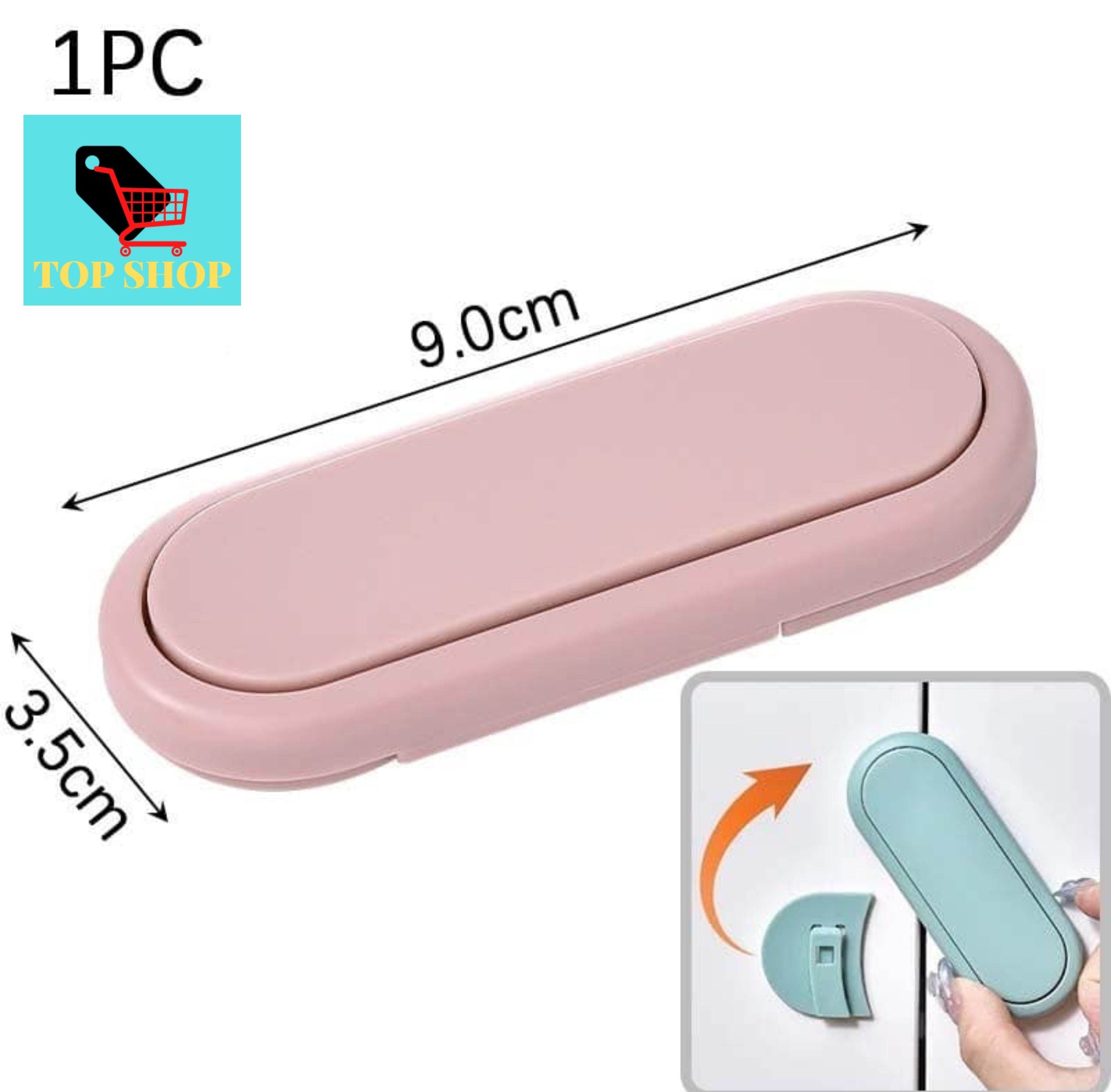 TOP SHOP 1pcs Self-Adhesive Fridge Closet Door Latch / Baby Safety Cupboards Cabinet Locks / High Quality Anti-Pinching Furniture Clasp / Closure Drawer Door Kids Protector
