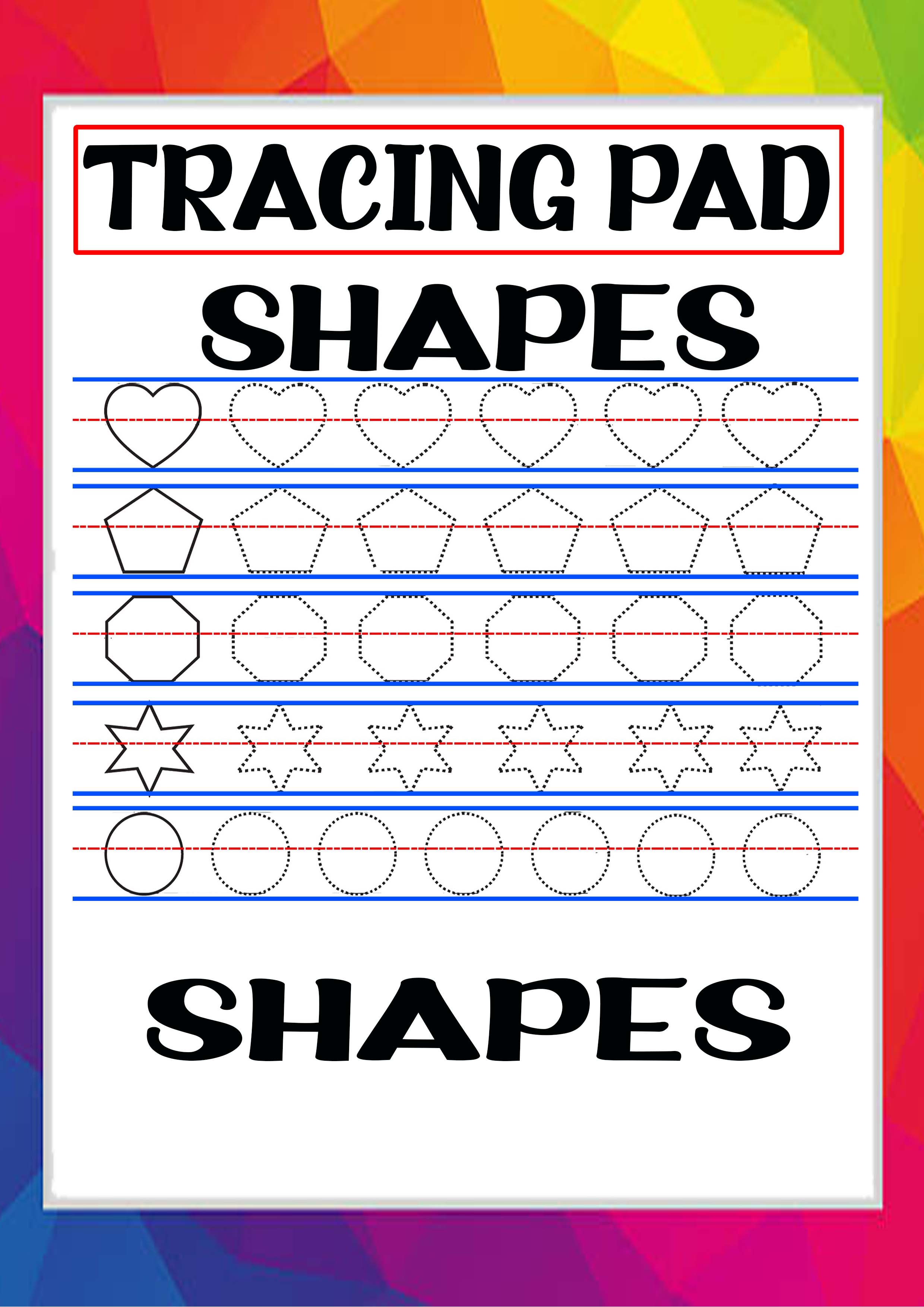 6 IN 1 SET TRACING PAD PERSONALIZED 70 sheets FOR KIDS STUDENTS NAME TRACING COLORING ALPHABET SHAPES NUMBERS LINES TRACING PAPERS A5