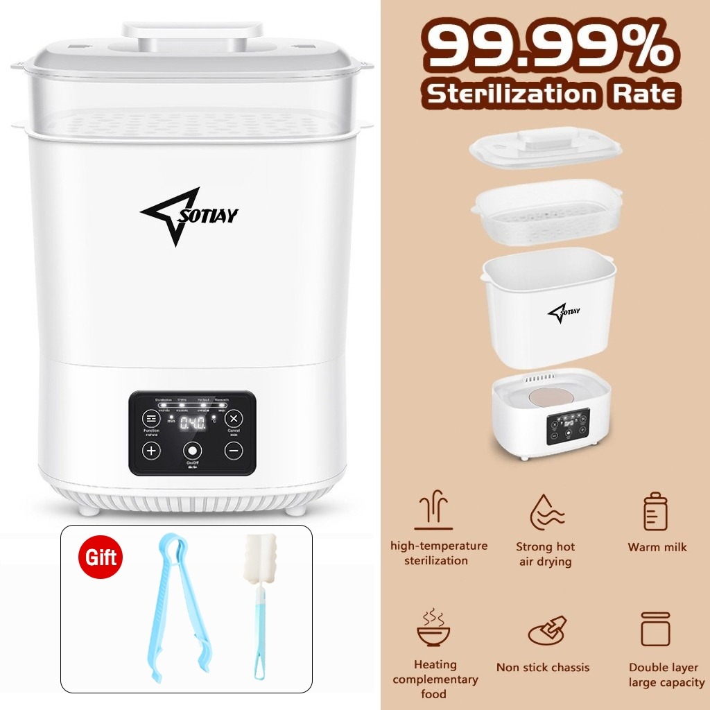 【COD】Kalinga Baby Bottle Sterilizer With Dryer Steam Baby Bottle Sterilizer And Dryer Touch LED Large Screen Food Grade Material Electric Steam Disinfect Machine For Baby Milk Bottle Pacifier Tableware Baby Feeding Accessories