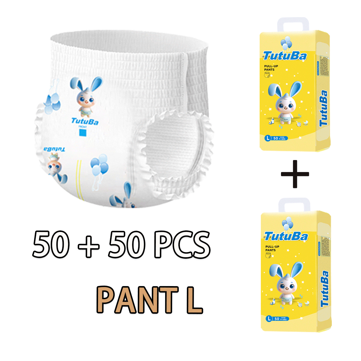 Buy one Take one 2 Bag TUTUBA Pants Diaper Tapes Diaper Disposable Diapers Baby Diaper NB S M L XL XXL