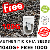 "Mexican Chia Seeds - 100% Authentic Superfood, 1kg + FREE