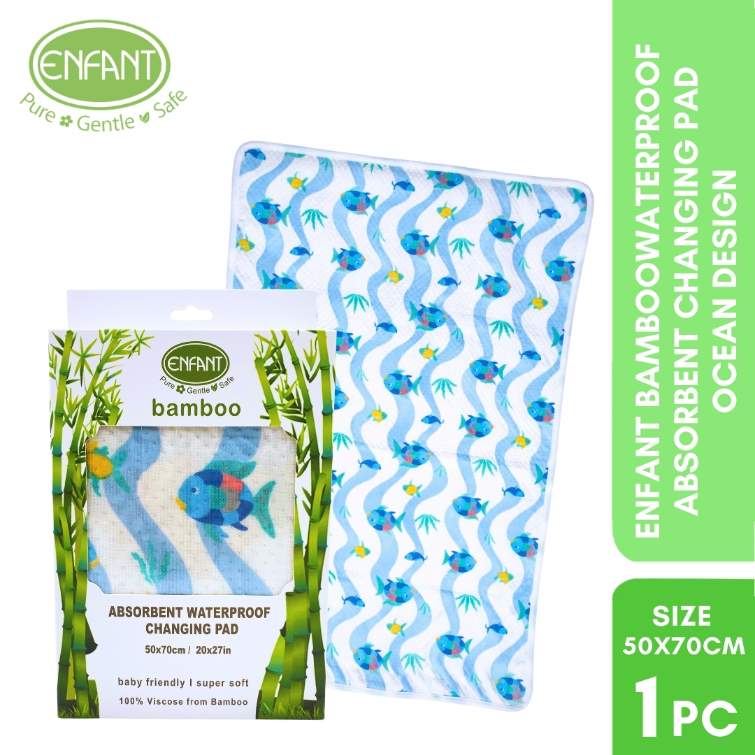 Enfant Bamboo Waterproof Absorbent Bedmat Bed Mat Mattress Protector Urinal pad Size 70x110 or 50x70