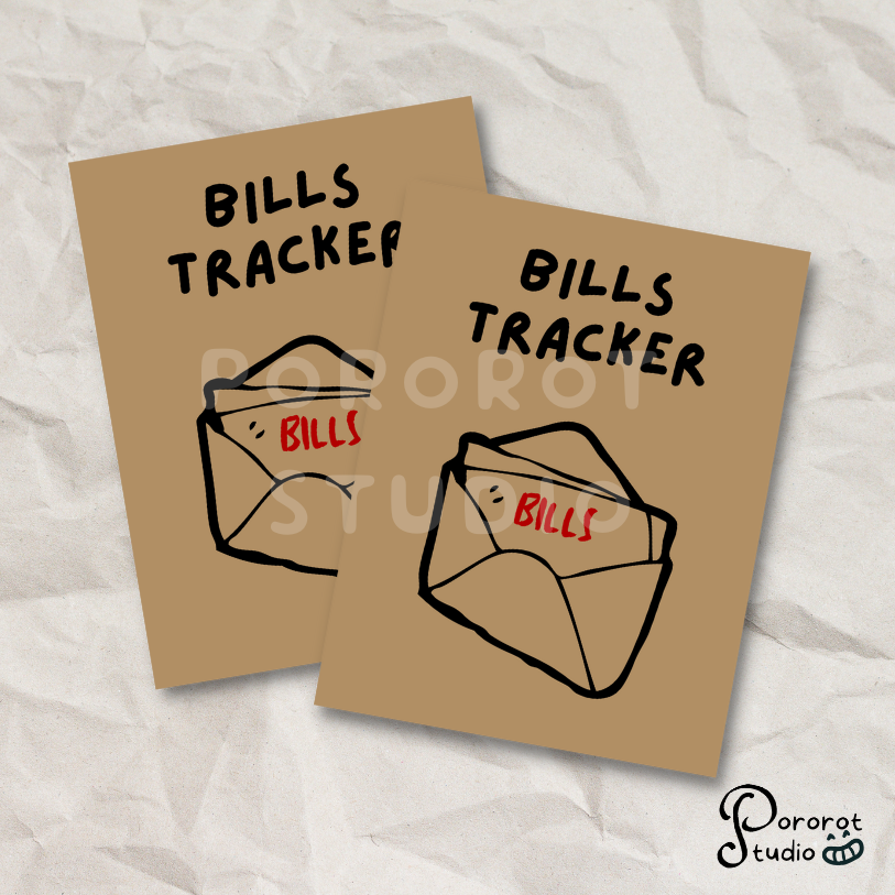 Pororot Studio | BillsTracker Diary Journal Pocket Mini Small Notebook Stationery Kraft Paper