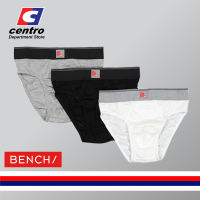 Bnch & Body TUB0315A Mens Pack Hipster Brief 3in1 BlackWhiteGray (M-XL)