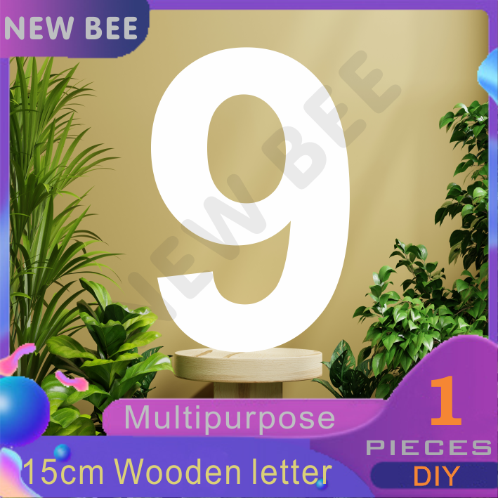 Wooden Letter 15CM (6 Inch) for Home Decor Wall house number Birthday Party banner School Room wedding ornament DIY