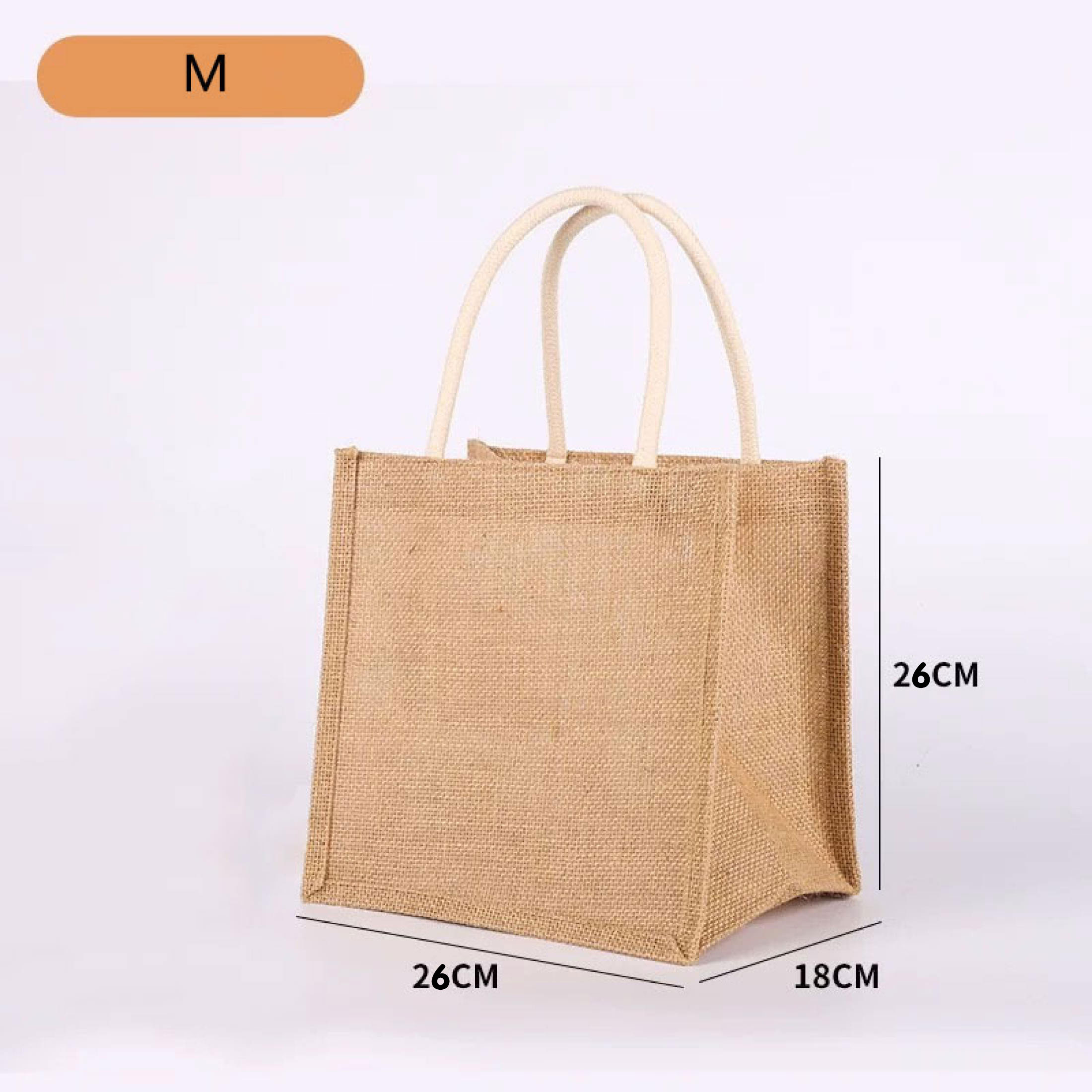 LILY&ADORA Linen Hand Bag Abaca Bag DIY Hand-painting Tote Bags Reusable Jute Bag Natural Burlap Sling Shoulder Bag Portable Shopping Bag Linen Hand Bag