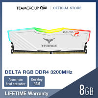 TEAM T-FORCE DELTA RGB PC4-25600 DDR4 3200MHz 1.35v 8GB CL16-18-18-38 BLACK/WHITE/TUF