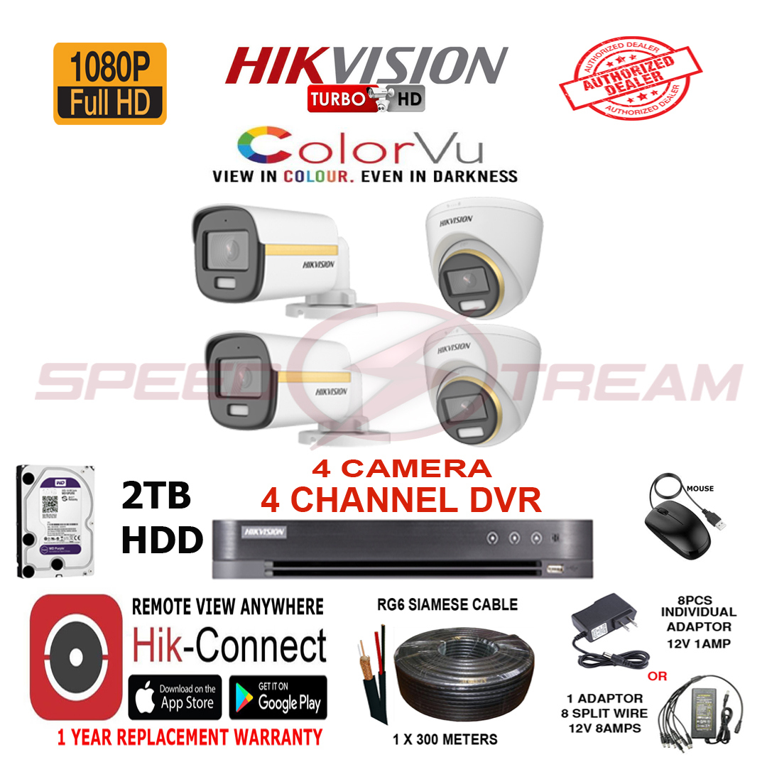 hikvision 4 channel 2mp dvr price